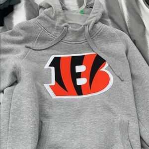 Antigua men Gray Hoodie bengals